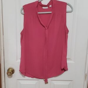 Bright pink sleeveless shirt
